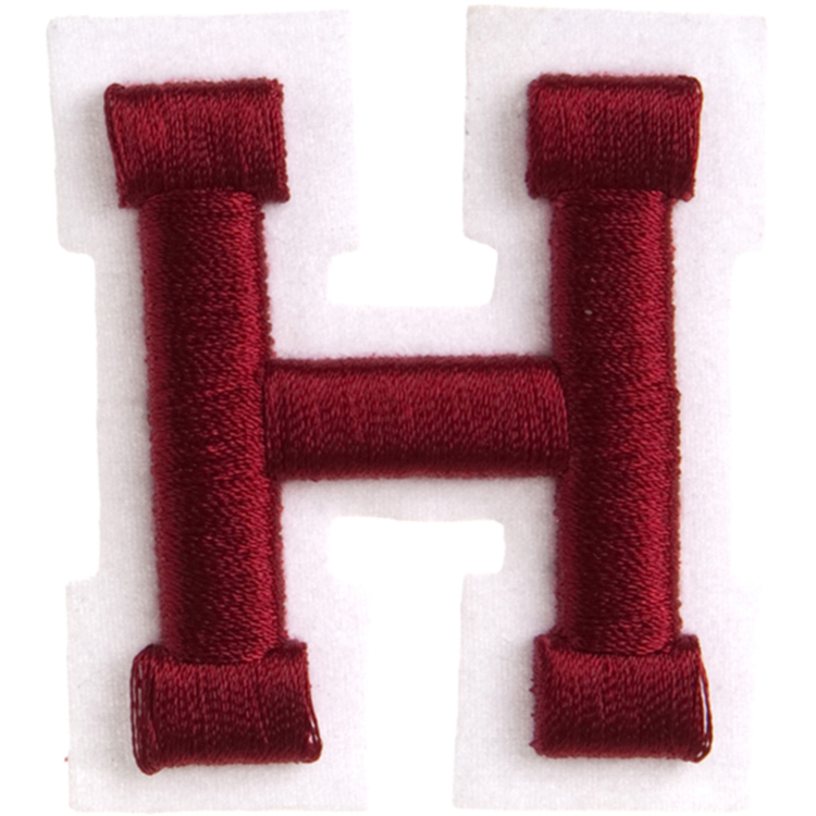 Red H Pattern Simplicity Raised Letter H Iron On Motif Red | Spotlight Australia