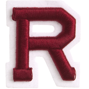 Simplicity Raised Letter R Iron On Motif Red