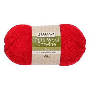 4 Seasons Pure Wool Entwine 8 Ply Yarn 100 g Red 100 g
