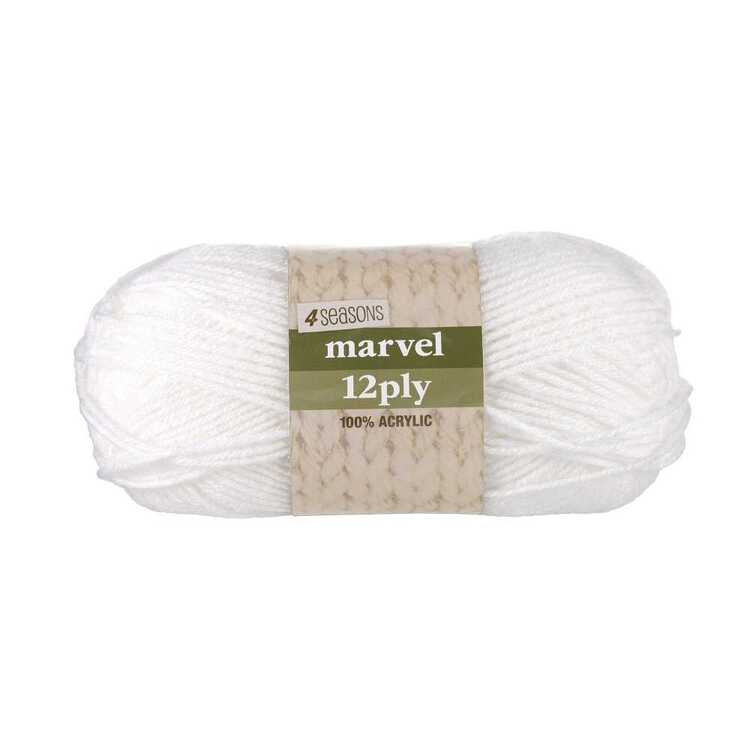4 Seasons Marvel 12 Ply Yarn 100 g 1001 White 100 g