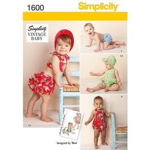 Simplicity Pattern 1600 Baby Coordinates  XX Small - Large