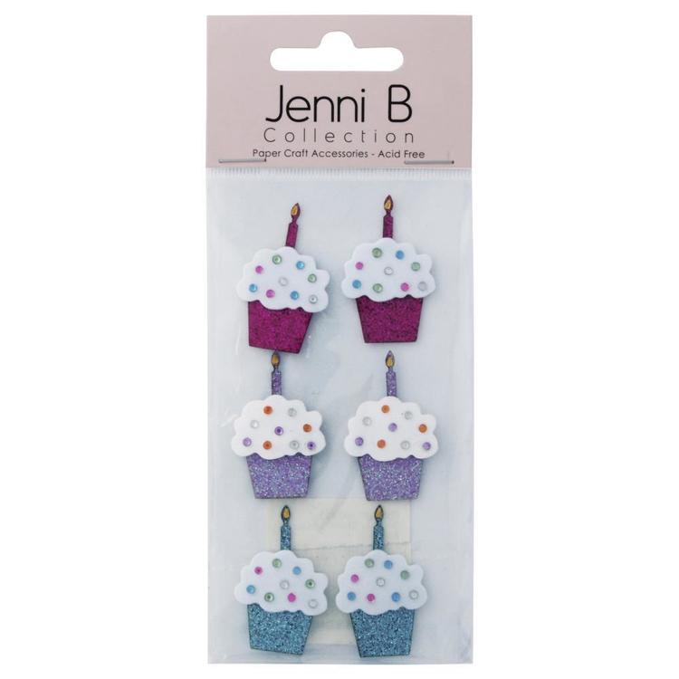 Jenni B Glitter Cup Cakes With Candles