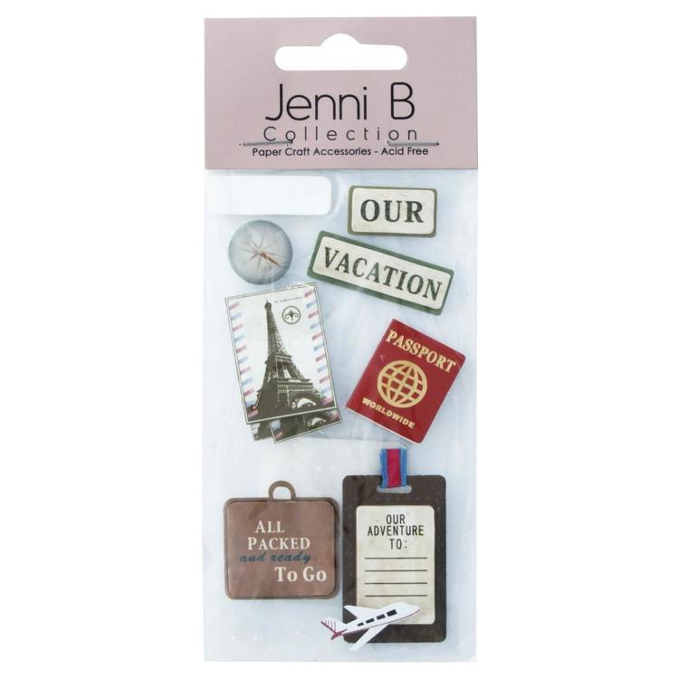 Jenni B World Travel Stickers Multicoloured