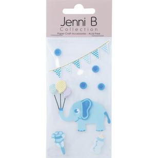 Jenni B Baby Elephant Stickers Blue