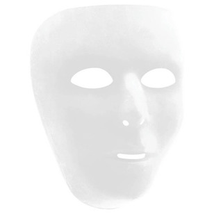 Amscan Supporter Full Face Mask White