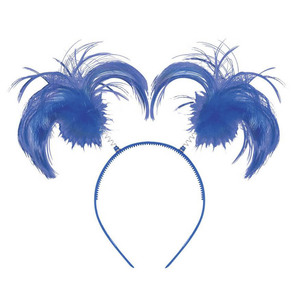 Amscan Supporter Head Bopper Ponytail Blue