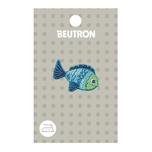 Beutron Blue Fish Motif Blue 45 x 29 mm