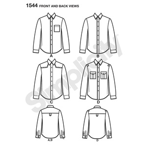 Simplicity Pattern 1544 Men's Shirt