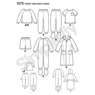 Simplicity Pattern 1572 Kid's Sleepwear