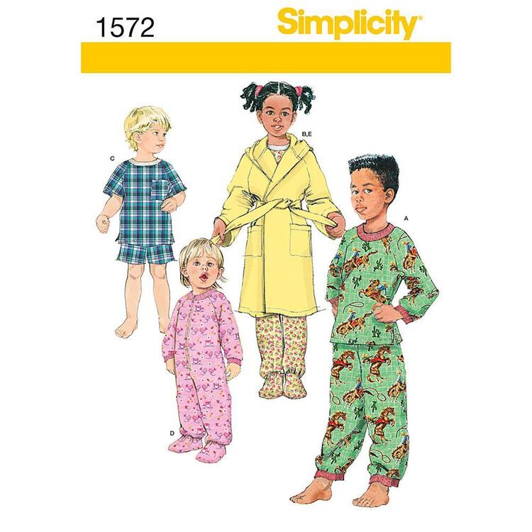 Simplicity Pattern 1572 Kid's Sleepwear