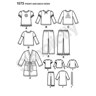 Simplicity Pattern 1573 Kid's Sleepwear