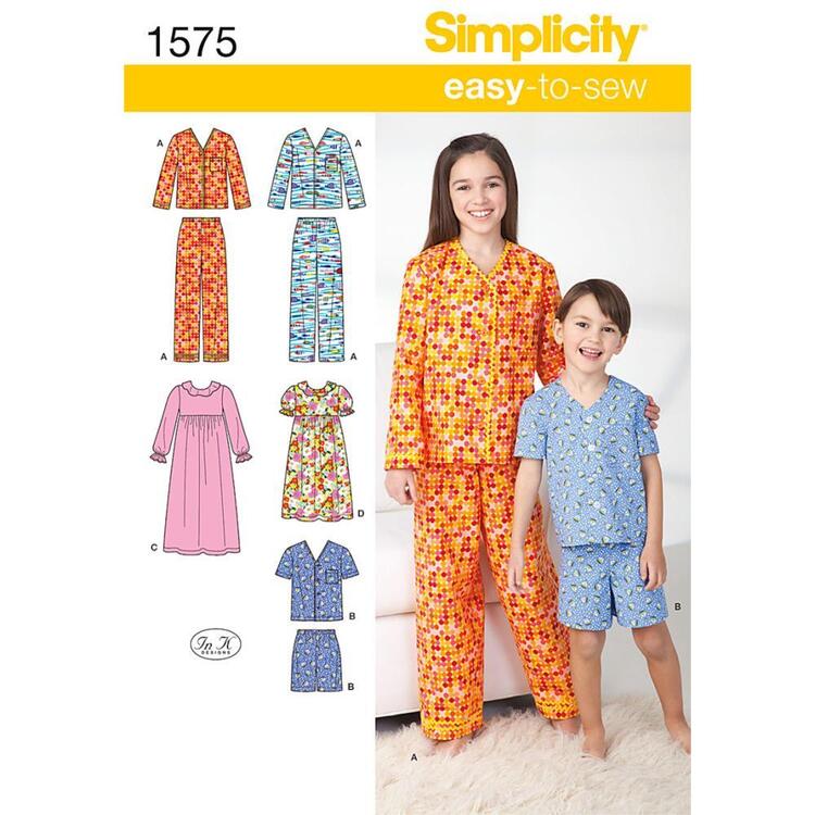 Simplicity Pattern 1575 Unisex Sleepwear