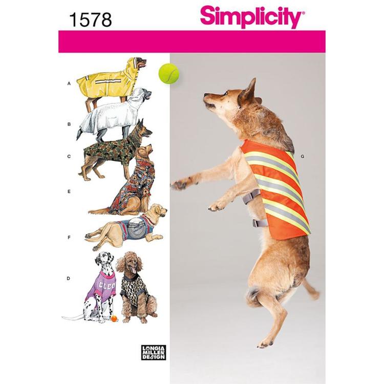 Simplicity Pattern 1578 Dog Clothes