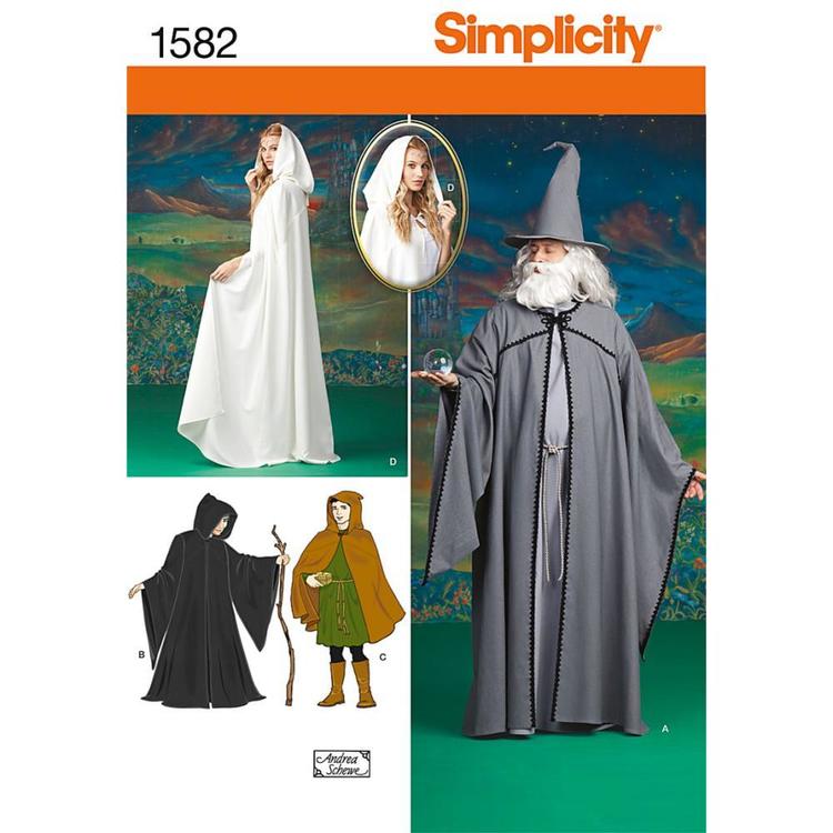 Simplicity Pattern 1582 Wizard and Princess Costume