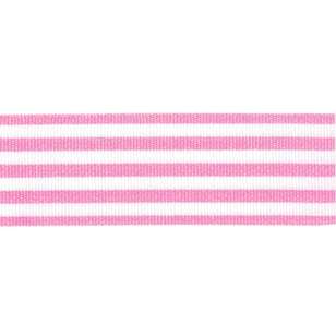 Berisfords Stripes Ribbon Pink