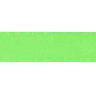 Fluro Ribbons Birch Double-Sided Polyester Satin Ribbon Fluoro Green