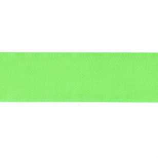 Birch Double-Sided Polyester Satin Ribbon Fluoro Green