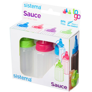 Sistema Sauce Pot To Go 3 Pack Multicoloured 35 mL