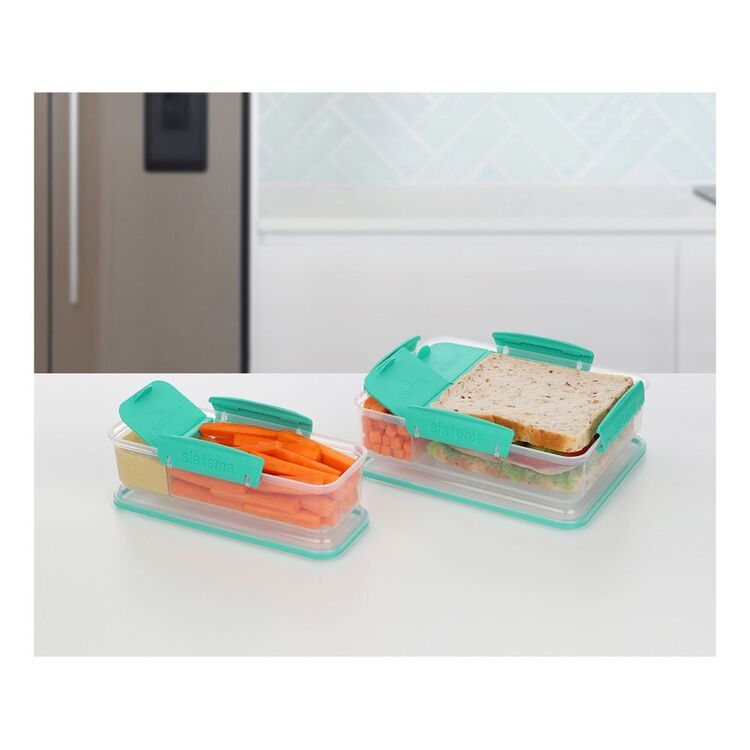 Sistema Snack Attack Duo To Go Lunch Box Sandwhich Container Fridge Freezer  Safe