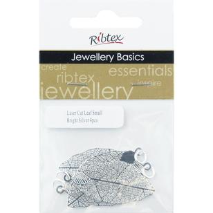 Ribtex Jewellery Basics Laser Cut Small Leaf Bright Silver