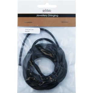 Ribtex Jewellery Stringing Thick Silk Rope Cord Black 3.5 mm x 2 m