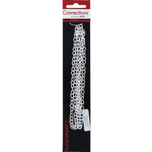 Ribtex Connections Flat Round Link Chain Silver 1 m