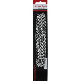 Ribtex Connections Thick Round Link Chain Bright Silver 1 m