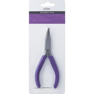 Ribtex Jewellery Tools Curved Chain Nose Plier Purple