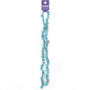 Ribtex Strung Precious Stone Chips Turquoise 35 g