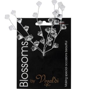 Vivaldi Blossoms 6 Head Acrylic Diamond Spray Clear