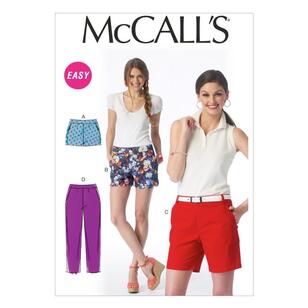 McCall's Sewing Pattern M6930 Misses' Shorts & Pants White