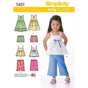 Simplicity Pattern 1451 Girl's Coordinates  6 Months - 4 Years