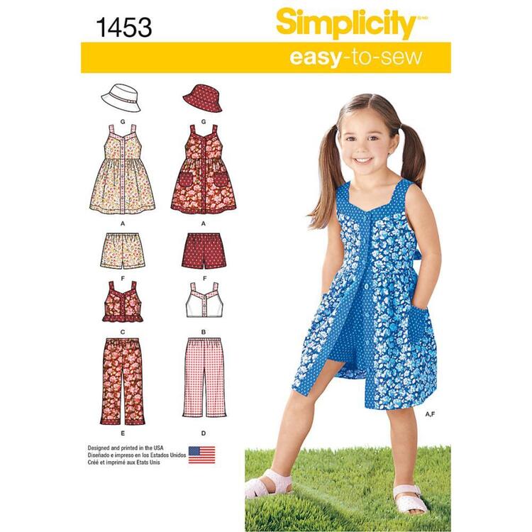 Simplicity Pattern 1453 Girl's Coordinates  3 - 8