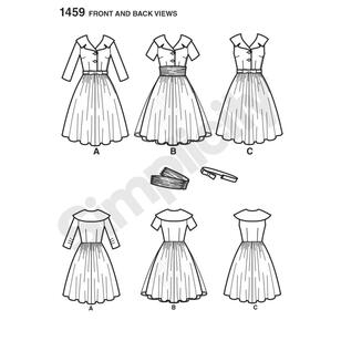 Simplicity Pattern Vintage 1459 Women's Dress  8 - 16