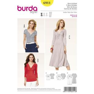 Burda Pattern 6911 Women's Dress  8 - 20