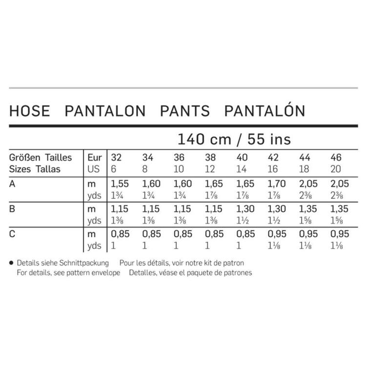 Burda Pattern 6938 Women's Pants  6 - 20