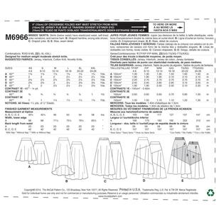 McCall's Pattern M6966 Misses' Skirts