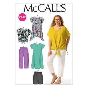 McCall's Pattern M6971 Womens' Top Tunic Dress Shorts & Pants