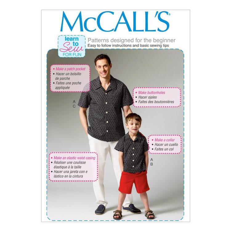McCall's M6972 Men's Shirt, Shorts & Pants Pattern