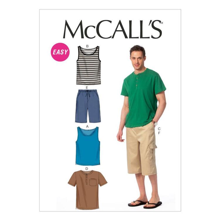 McCall's M6973 Men's Tank Tops, T-Shirts & Shorts Pattern