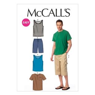 McCall's Pattern M6973 Men's Tank Tops T-Shirts & Shorts