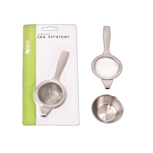 Teaology Stainless Steel Tea Strainer with Bowl Silver