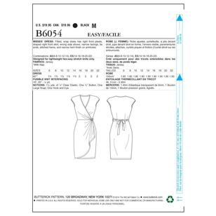Butterick Pattern B6054 Misses' Dress