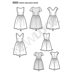 New Look Pattern 6262 Women's Dress  10 - 22