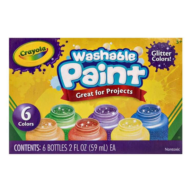 Crayola 6 Washable Glitter Paints