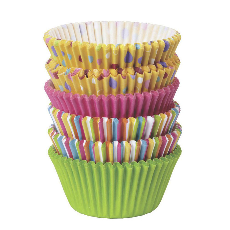 Wilton Dots and Stripes Cupcake Pack 150 Pack Multicoloured