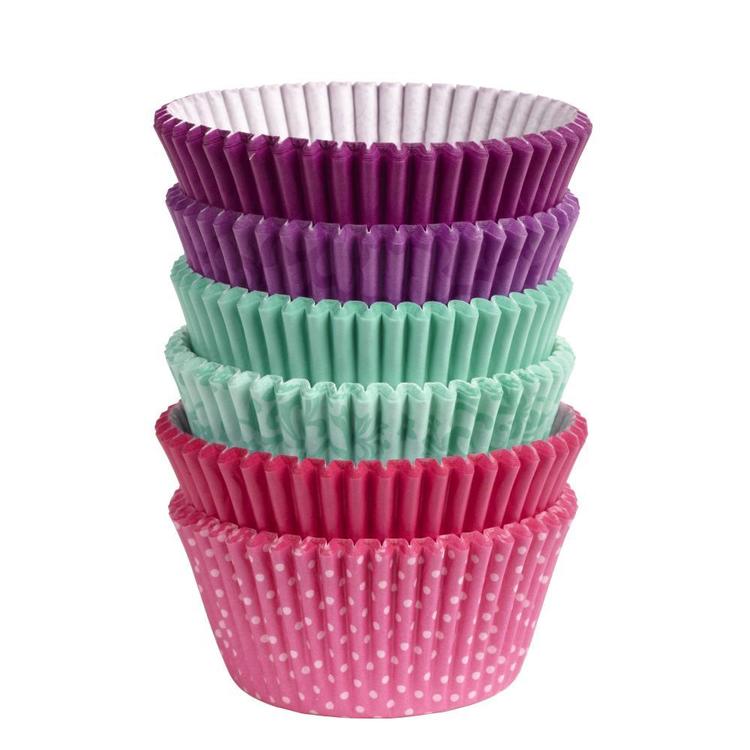 Wilton Multicoloured Standard Baking Cups 150 Pack Pink, Purple & Turquoise