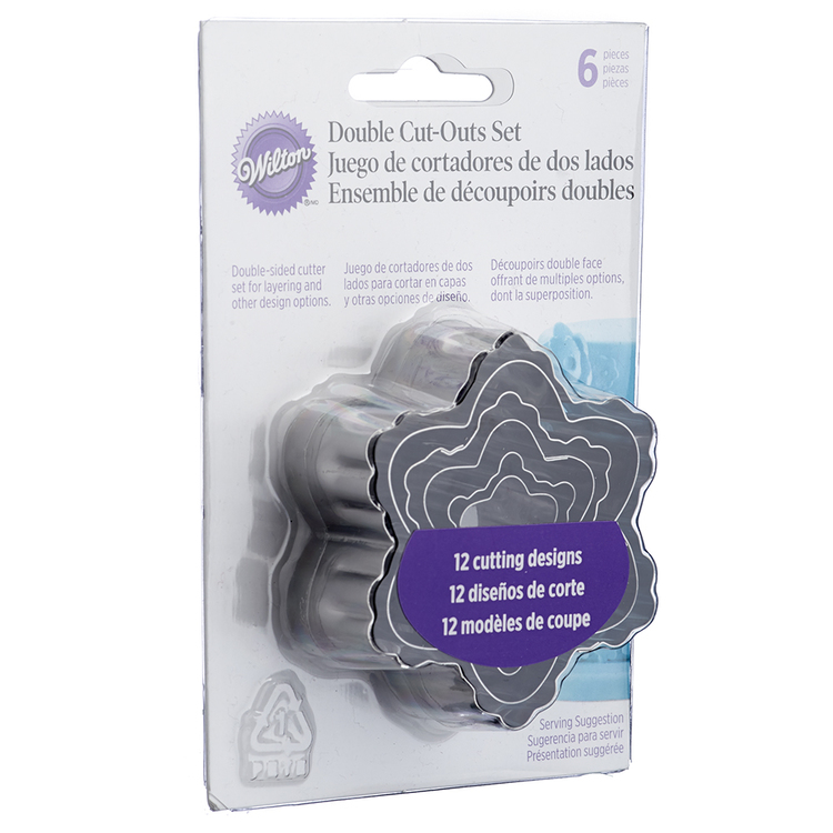 Wilton Round Double Cut-Outs Set Silver