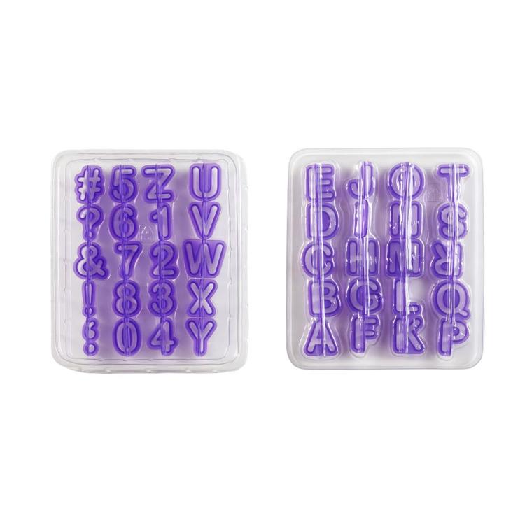 Wilton Alphabet and Numbers Cutouts Purple