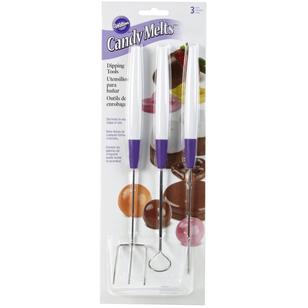 Wilton Candy Melts Dipping Tools White & Purple